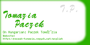 tomazia paczek business card